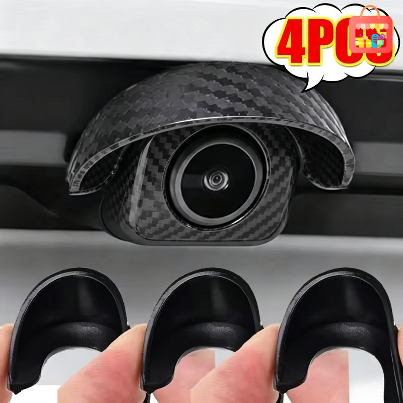 [Em Estoque] Capas De Chuva Para Câmera De Backup De Carro De 1-4 Unidades-Acessórios Automotivos-Proteção Protetora Vis