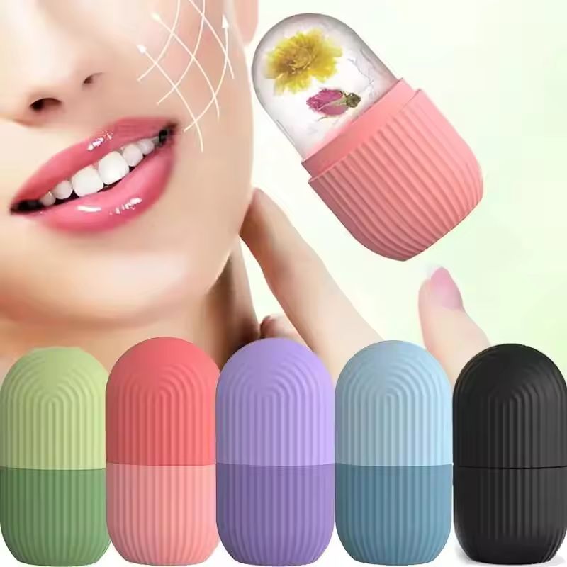 Rolo Facial de Gelo de Silicone Único - Massageador de Pele, Perfeito para Cuidados com Olhos e Pescoço