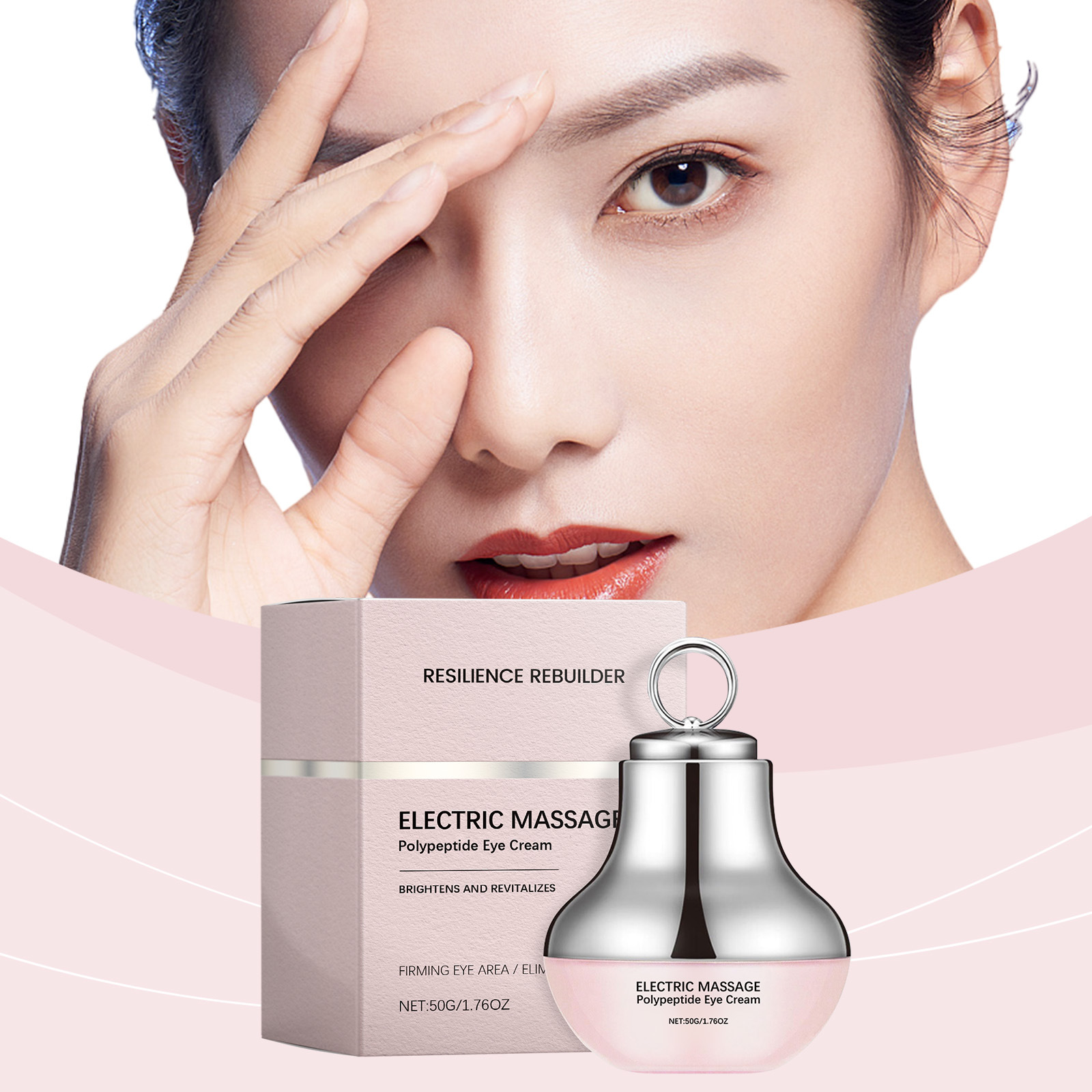 Creme de Massagem Elétrica para Olhos 2 em 1, Hidratante Firmador para Área dos Olhos, Combate Olheiras e Linhas Finas,
