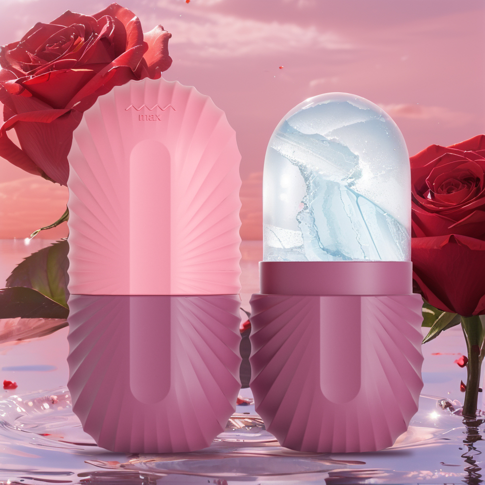Novo rolo de gelo 1 Piece para rosto, olhos e pescoço para realçar o brilho natural, ferramenta facial reutilizável.