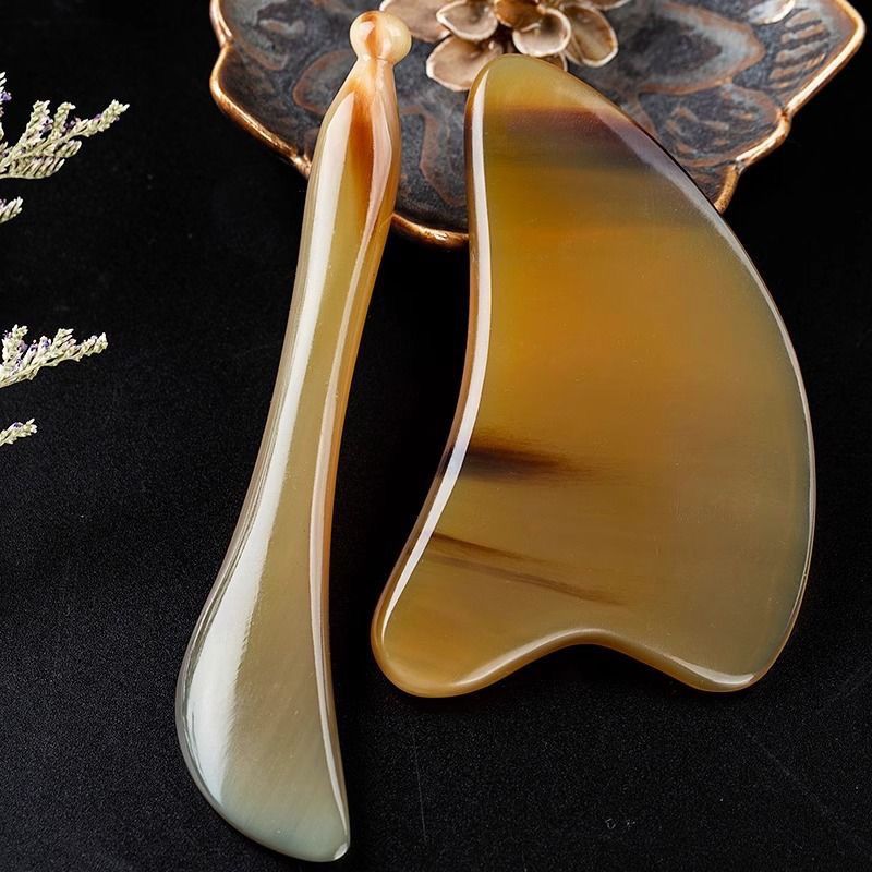 Chifre De Boi Natural Gua Sha Raspador Placa Vara Massagem Facial Beleza Saúde Relaxar Olho Rosto Pescoço Ombro Corpo SP
