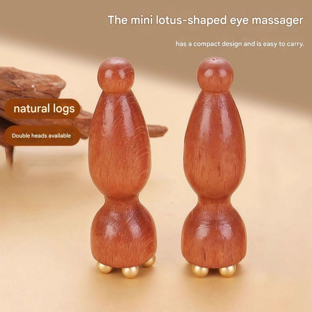 [Novo] Massageador Facial Massagem Para Os Olhos Vara Latão Lotus Pod Rolo Ferramenta Gua Sha Rosto Corpo Acuponto Terap