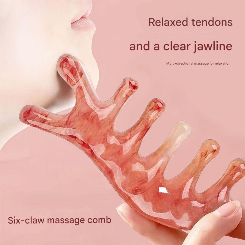 [COD] 2 Peças Ferramenta De Massagem Facial Gua Sha Para Rosto Emagrecer Couro Cabeludo Olho Corpo Meridiano Pente De Re