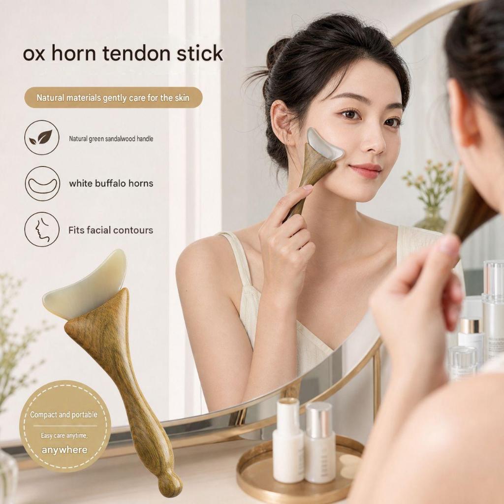 Chifre De Ovelha Gua Sha Ferramenta Massageador Facial Levantamento Da Área Dos Olhos Aperto Massagem Alívio Do Inchaço