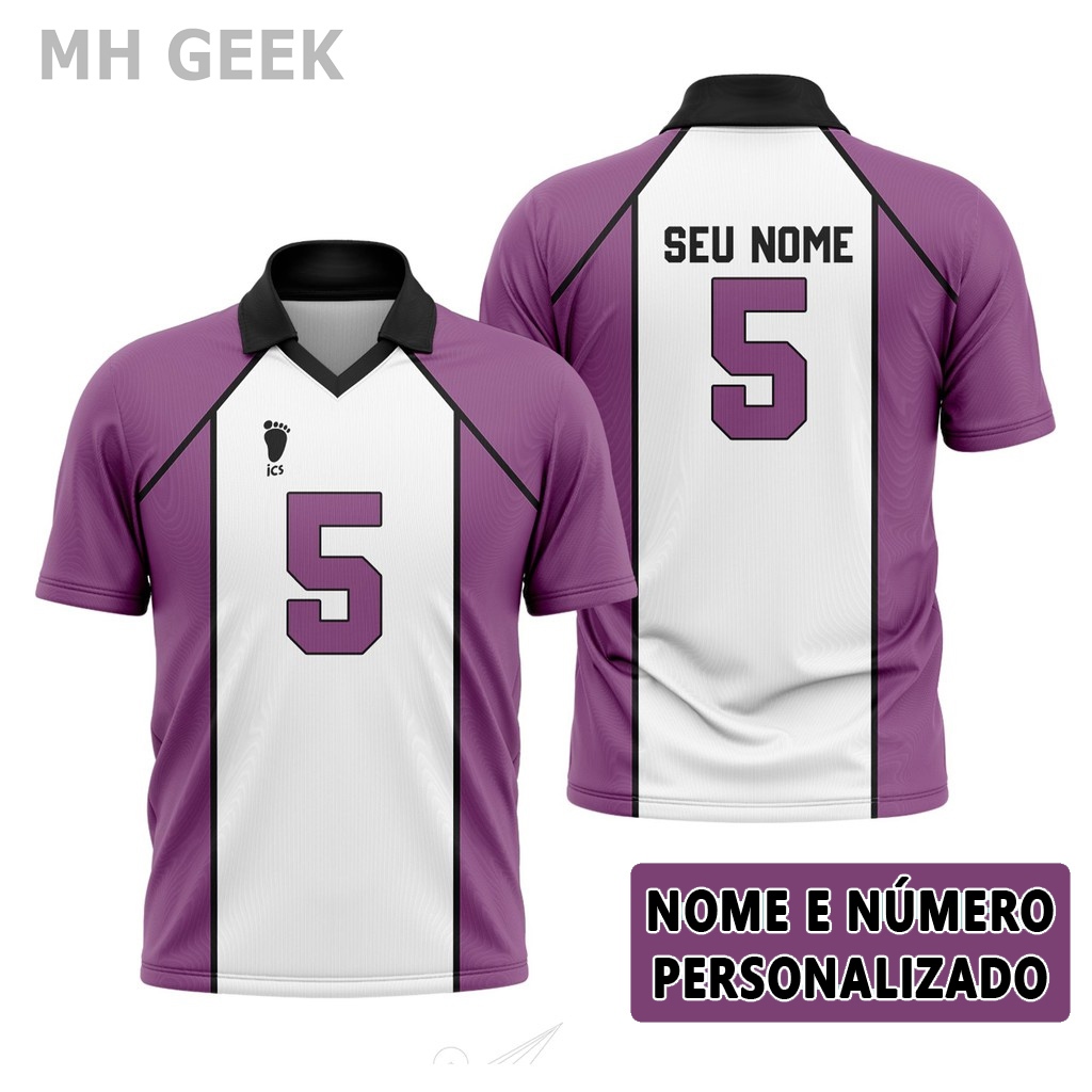 *PERSONALIZE* Camisa Camiseta Anime Haikyuu Shiratorizawa Estampada Unisex Adulto Infantil
