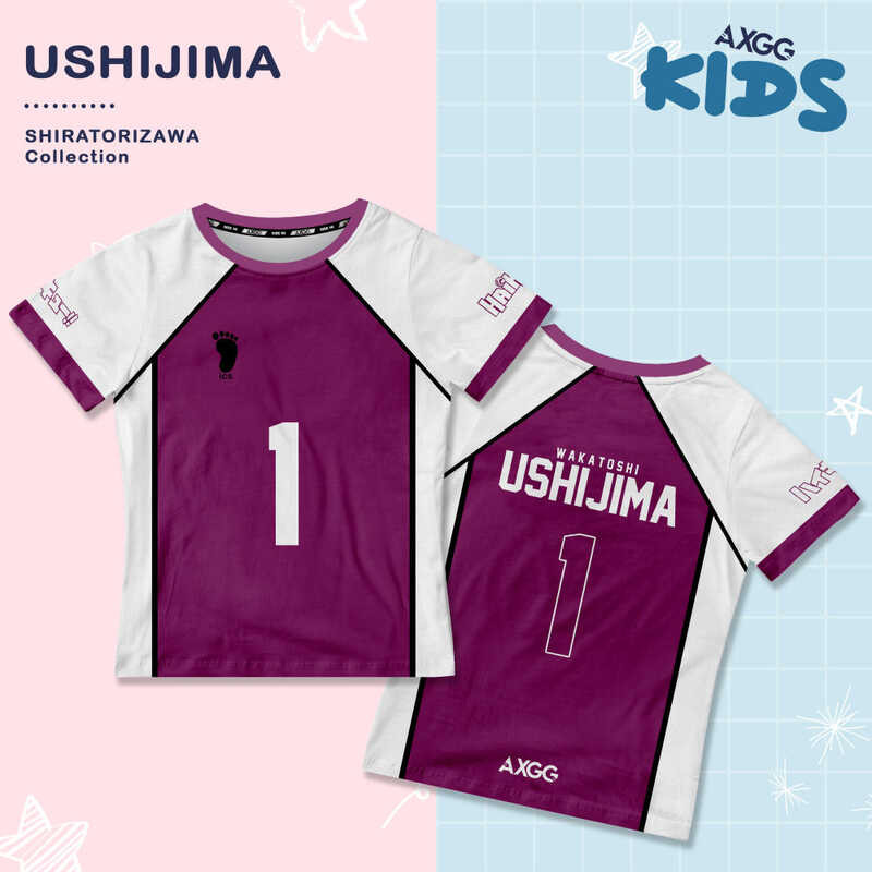 Camiseta Infantil Haikyuu Shiratorizawa'anime Números De Nome Grátis , Solta Casual De Alta Qualidade 2026 Novo Verão