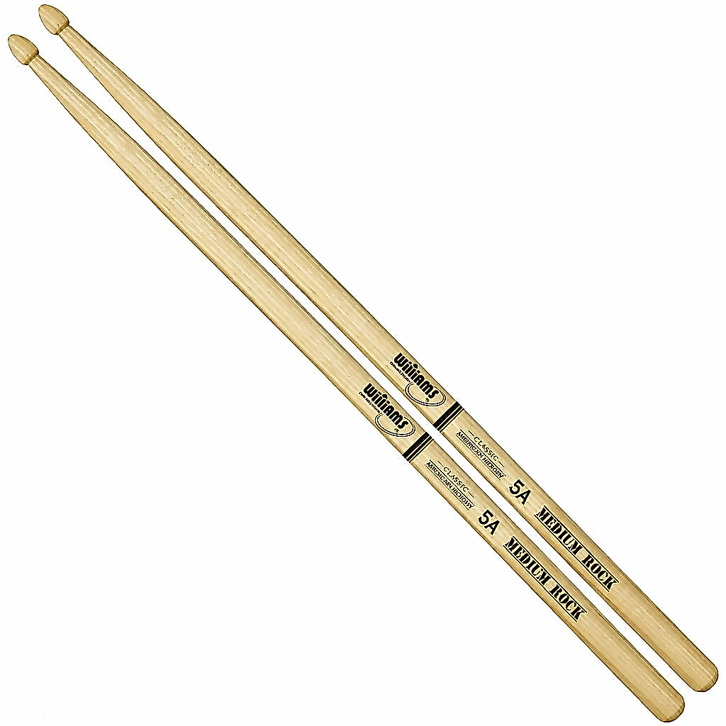 Par de Baquetas Williams Classic 5A American Hickory Madeira
