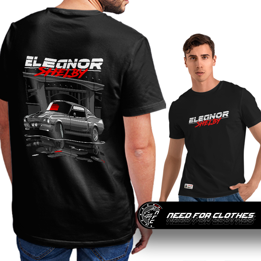 Camiseta Muscle Car Ford Mustang Shelby GT500 Eleanor V8 Fastback Classic American Muscle