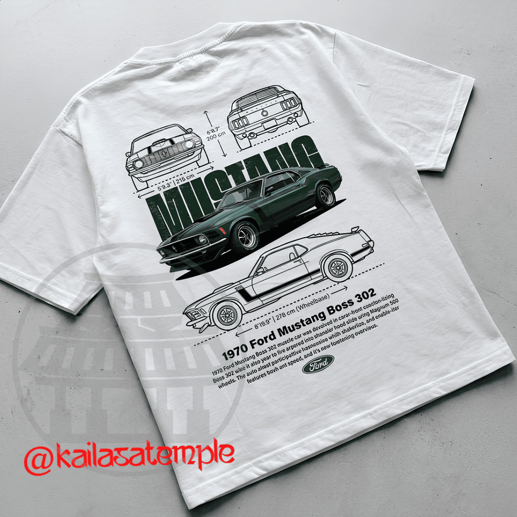 Camiseta Ford Mustang Boss 302 Classic American Muscle Exclusivo Premium 100% Algodão Unissex