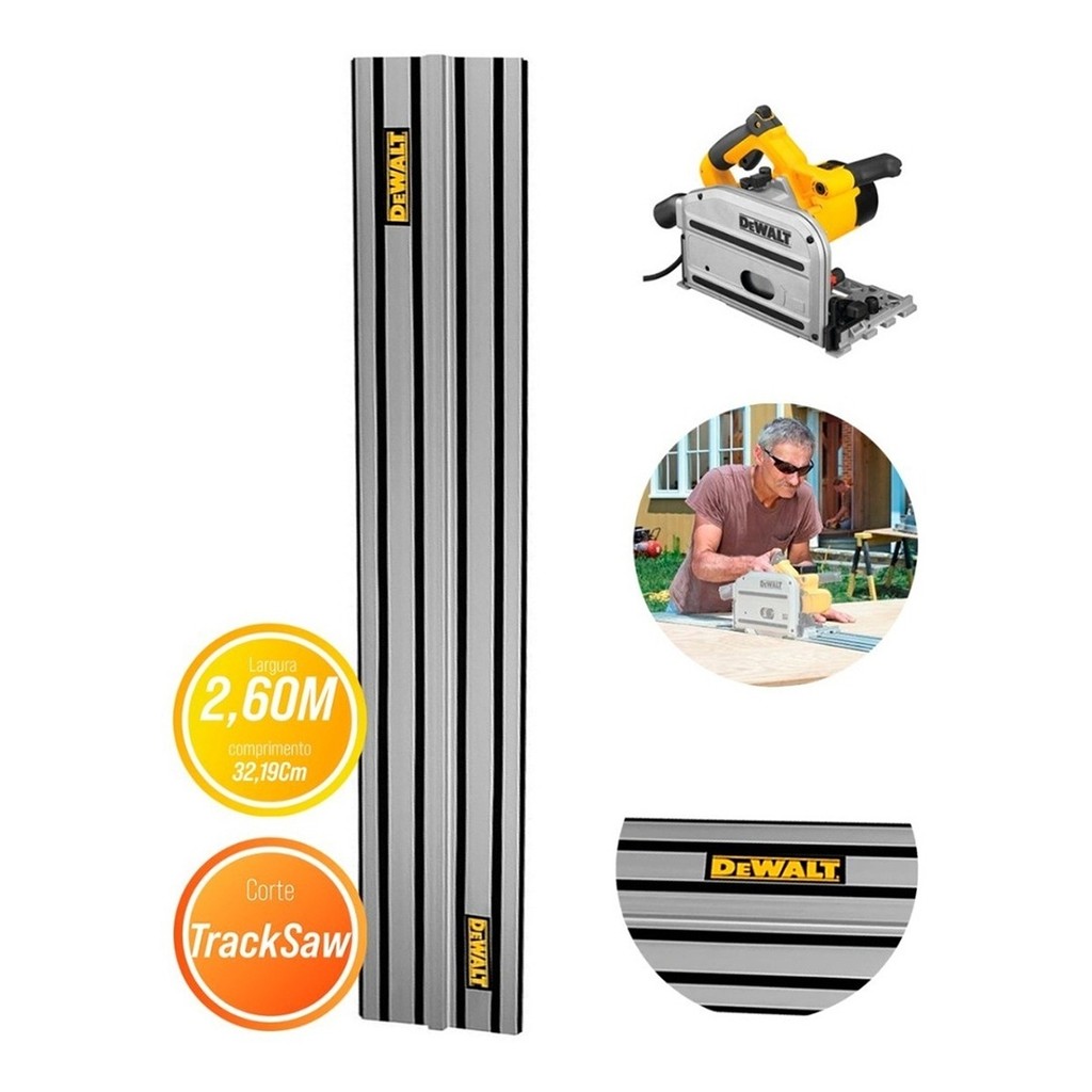 Trilho Guia P Serra Circular - 2600mm - DW520K-B2DWS5020-B3 Dewalt