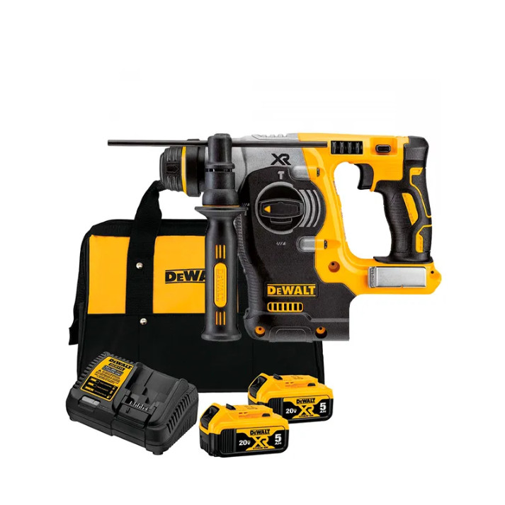 Martelete Rotativo Rompedor SDS A Bateria Dewalt 20V DCH273B  Kit Bateria 5A DCB205C2K-BR