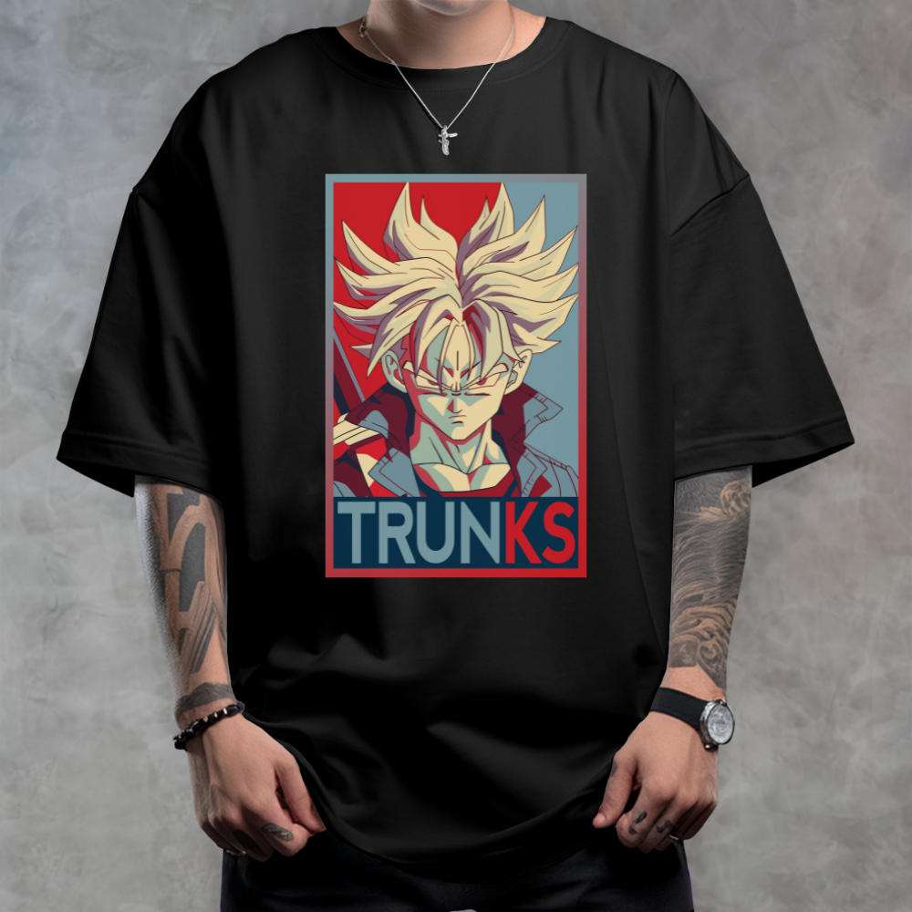 Camisa Camiseta Masculina Algodão Estampada Dragon Ball Trunks