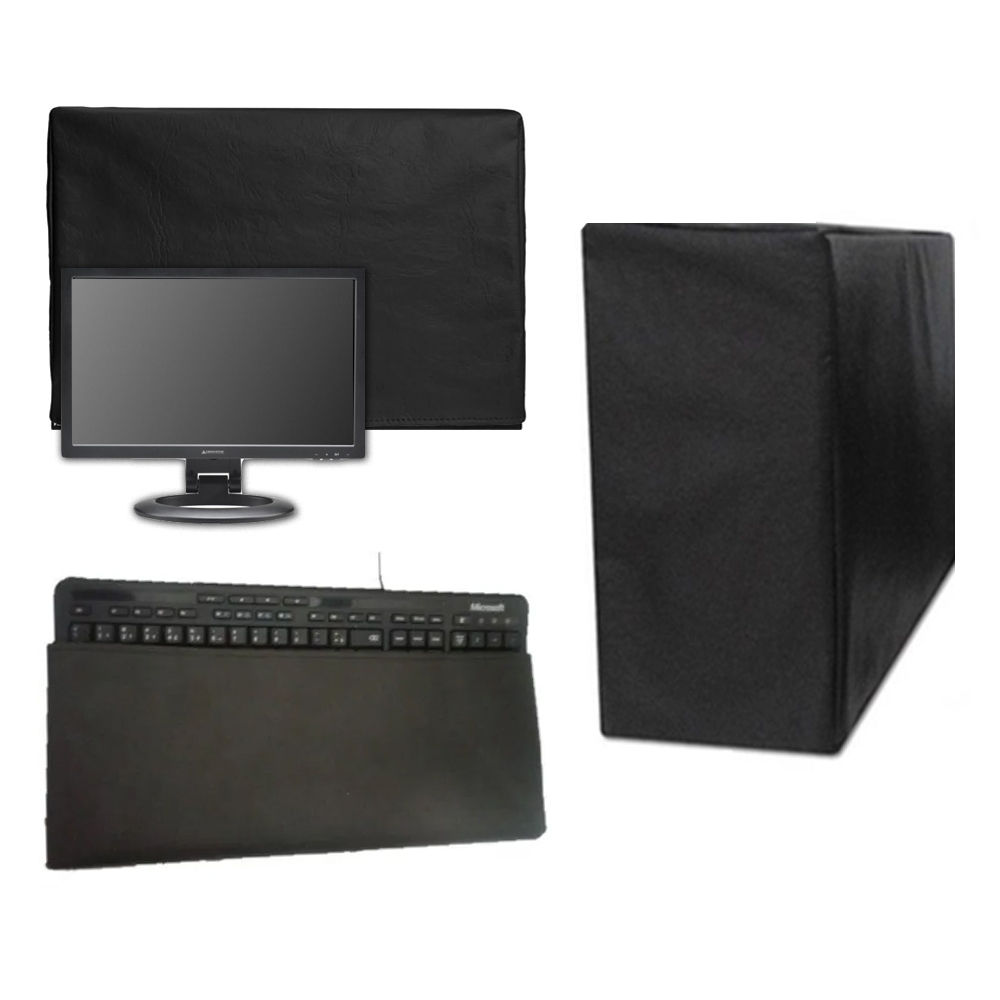 Kit de Capa para CPU Teclado e Monitor 17 a 21 Polegadas Preto