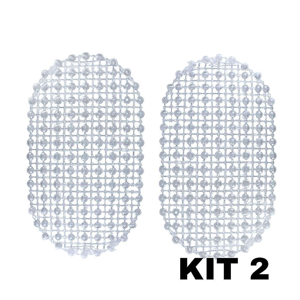 Kit 2 Tapetes Antiderrapantes Banheiro Box Chuveiro PVC Ventosas