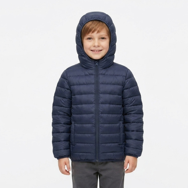 Jaqueta Puffer Infantil Juvenil Casaco Menino com Touca