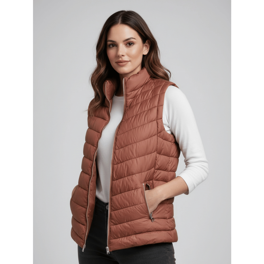 Colete Feminino Peluciado Forrado Puffer Matelassê Inverno