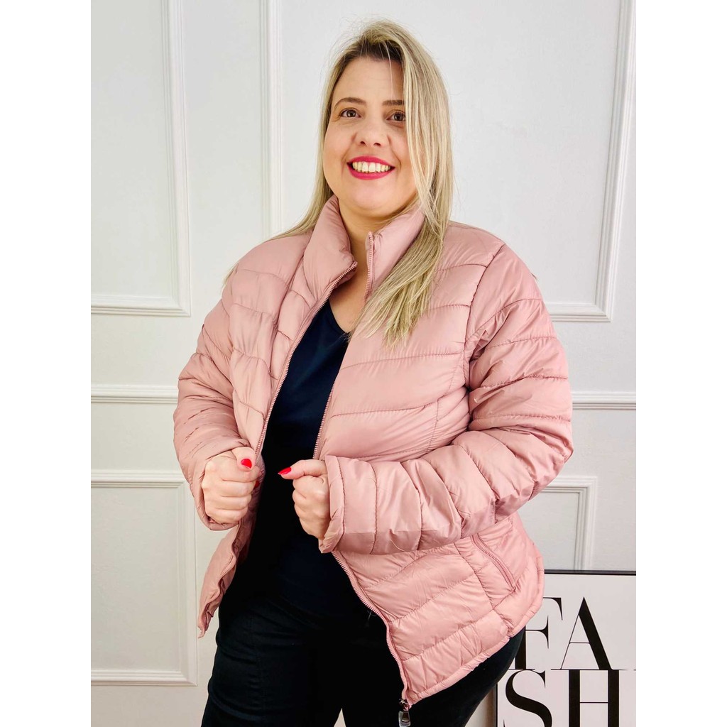 Jaqueta Plus Size Feminina Puffer Bobojaco Forrada Pelinhos 628025