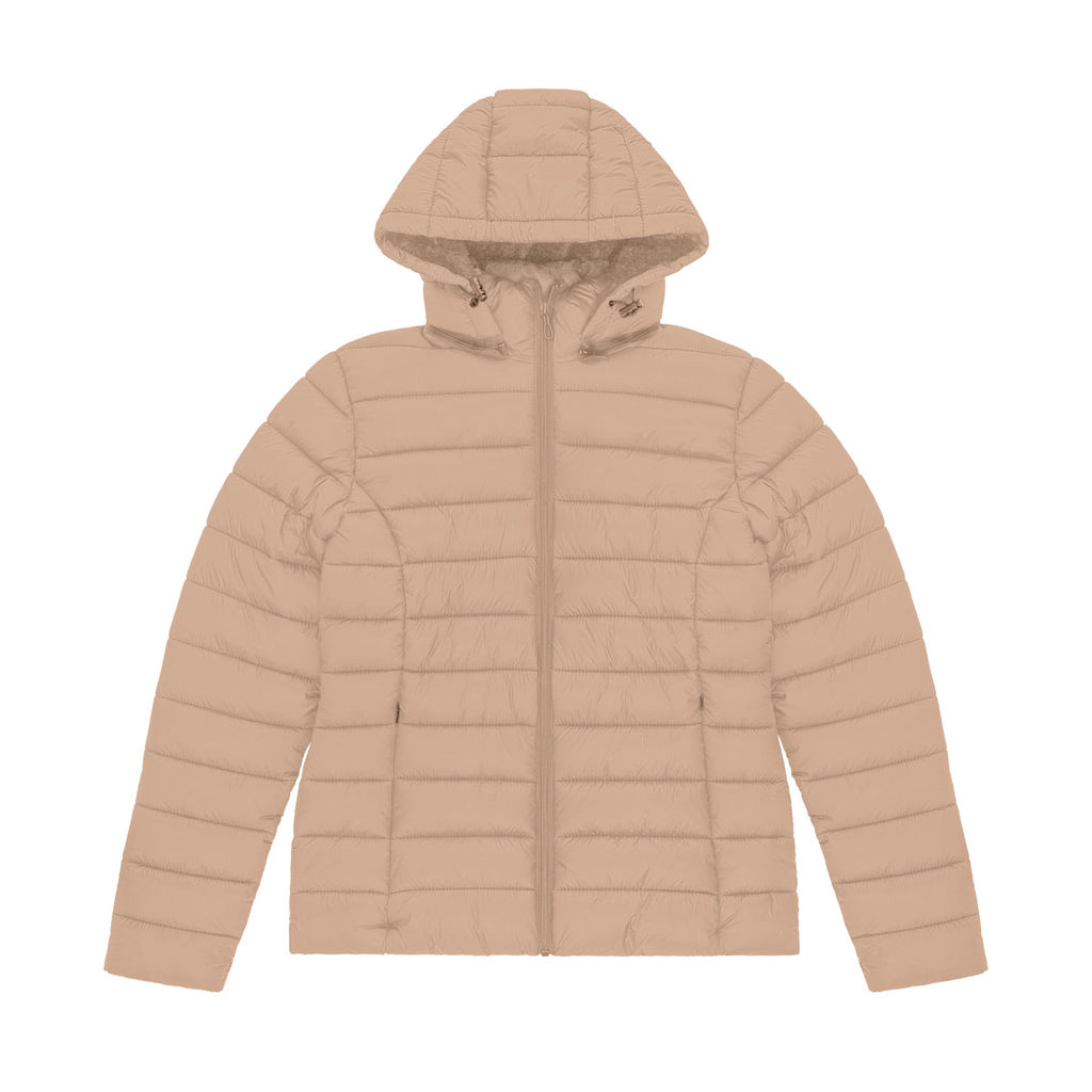 Jaqueta de Microfibra Puffer Feminina Endless Bege