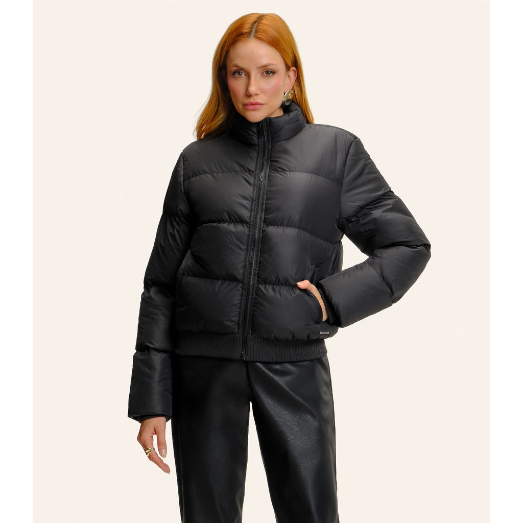 Jaqueta Feminina Puffer Microfibra Endless Preto
