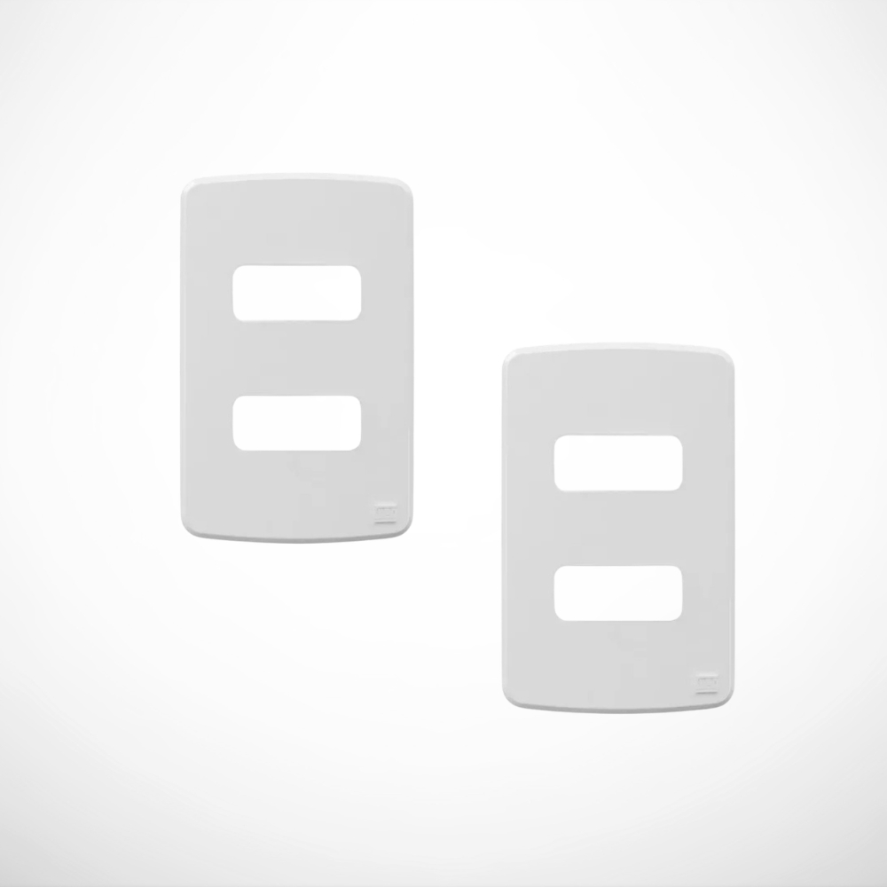 Kit 2 Placa E Suporte 4x2 2 Posições Weg Compose Branco