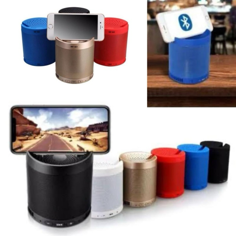 Caixa De Som Q3 Bluetooth 11 cm Wireles Mp3 Usb c/suporte celular Caixinha Com Radio redondo cores multifuncional