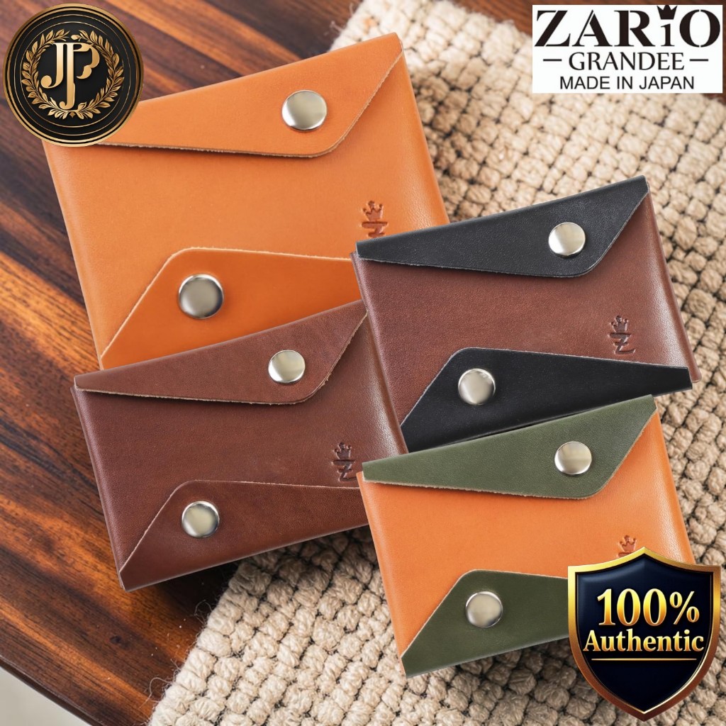 [ZARIO GRANDEE] Tochigi Leather Mini Wallet Multi-Case with Strap, Card Holder Coin Pouch ZAG-K1001