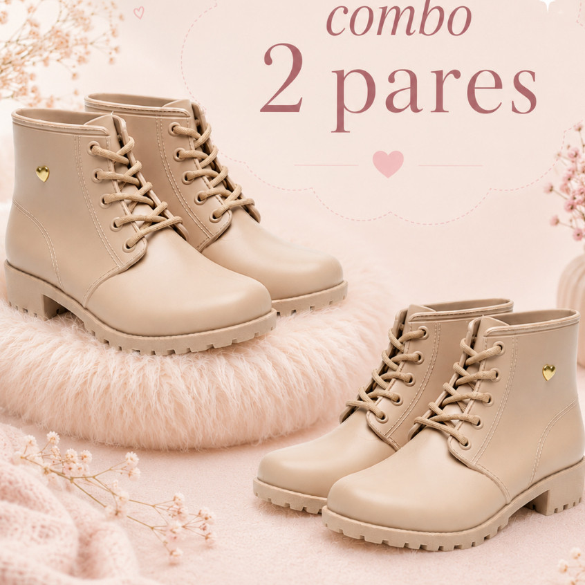 Bota Botinha Infantil Estilosa Moda Injetada Dois Pares
