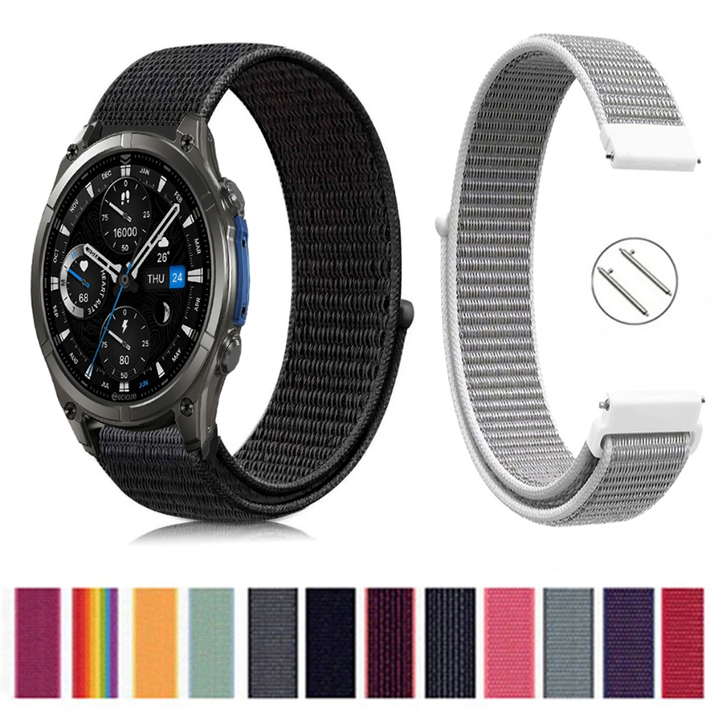 Pulseira 22mm de Nylon para Smartwatch Zeblaze Vibe 8 de Engate rapido Pronta entrega no Brasil