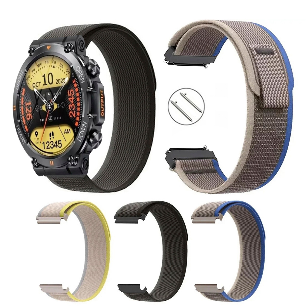 Pulseira 22mm Trail Loop de Nylon para Smartwatch Zeblaze Vibe 7 de Engate Rapido