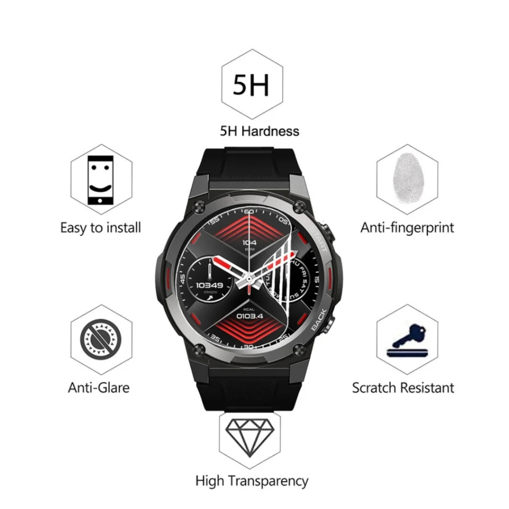 Kit 3 Película Zeblaze Vibe 7 Pro De Hidrogel Pronta Entrega Filme Smartwatch Zeblaze Vibe 7 Pro