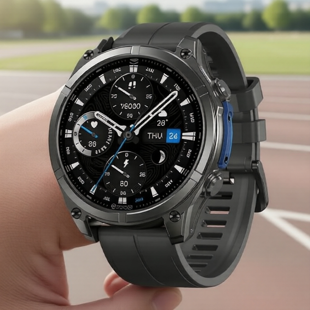 Zeblaze VIBE 8 Relógio Smartwatch Masculino, Tela AMOLED 1.43, Monitor de Frequência Cardíaca e Pressão Arterial,