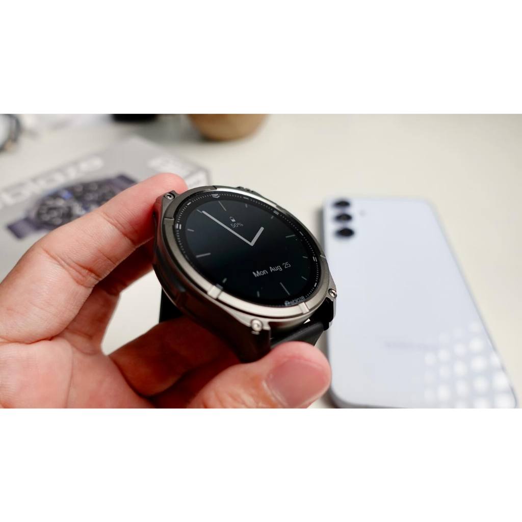 Zeblaze Vibe 8 Smartwatch 1.43 Amoled Aço Inoxidável Lente de Safira lanterna LED Tática5ATM Grau Militar Bateria 500mAh
