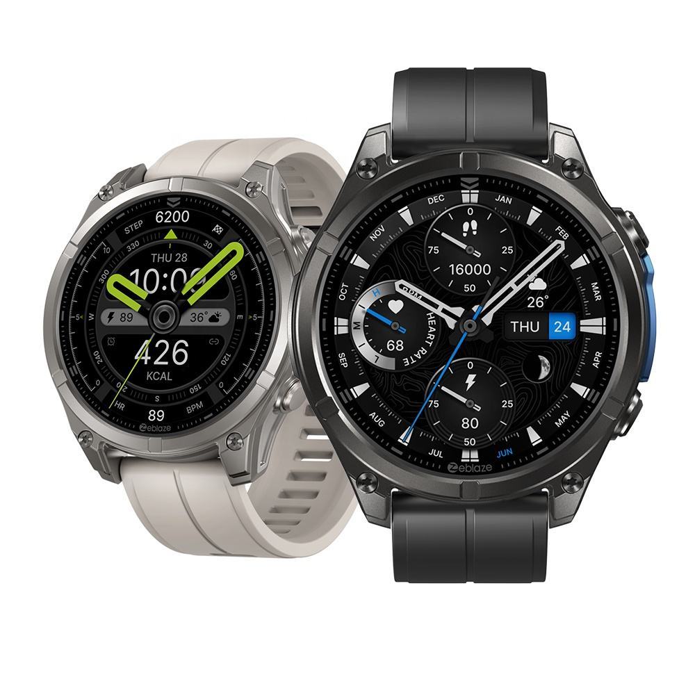 Zeblaze VIBE 8 Relógio Smartwatch Tela AMOLED 1.43 Monitor de Frequência Cardíaca e Pressão Arterial Lente De Safira