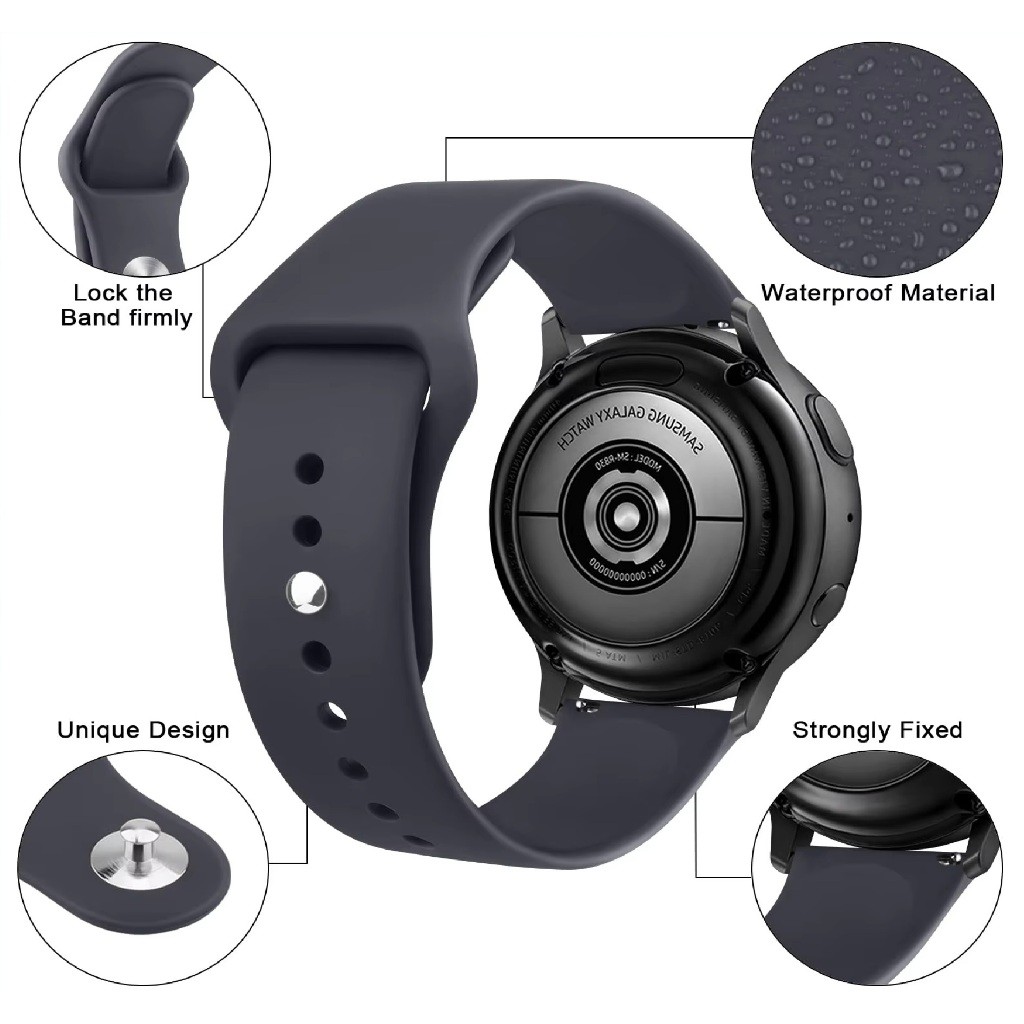 Pulseira Luxo Silicone Smartwatch p/ Zeblaze Stratos 2 3 /Thor Ultra, Vibe 7 Pro, Haiz My Watch Sport Pro