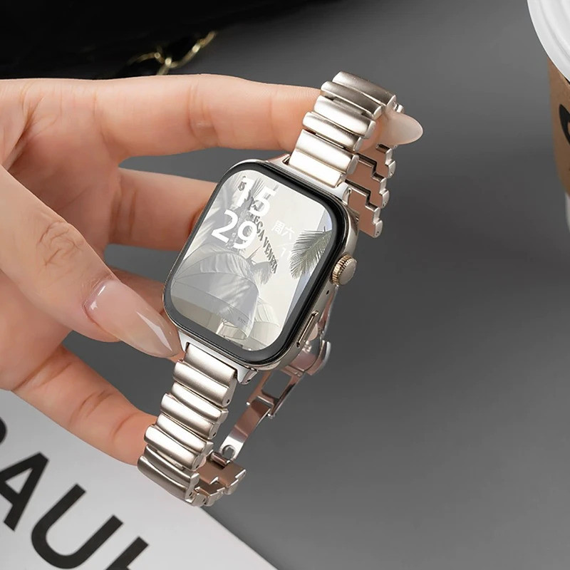 Pulseira de Alta Qualidade para Huawei Watch Fit 5, Fit 3/4, Correia Irregular de Aço Inoxidável para Huawei Watch Fit 3