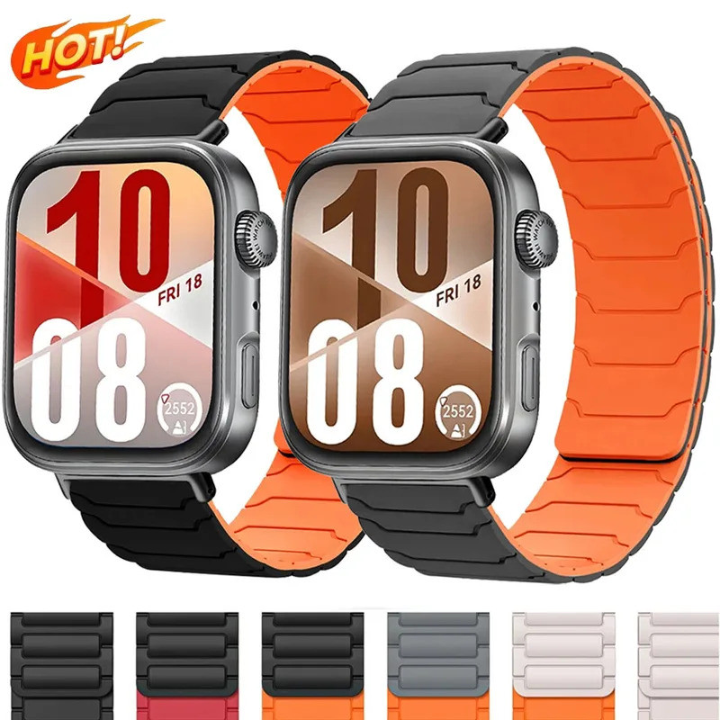 Pulseira Magnética Para Huawei Watch Fit 4 Pro 3, Pulseira Esportiva de Silicone Para Huawei Fit 4 3 Fit 4 Pro, Pulseira