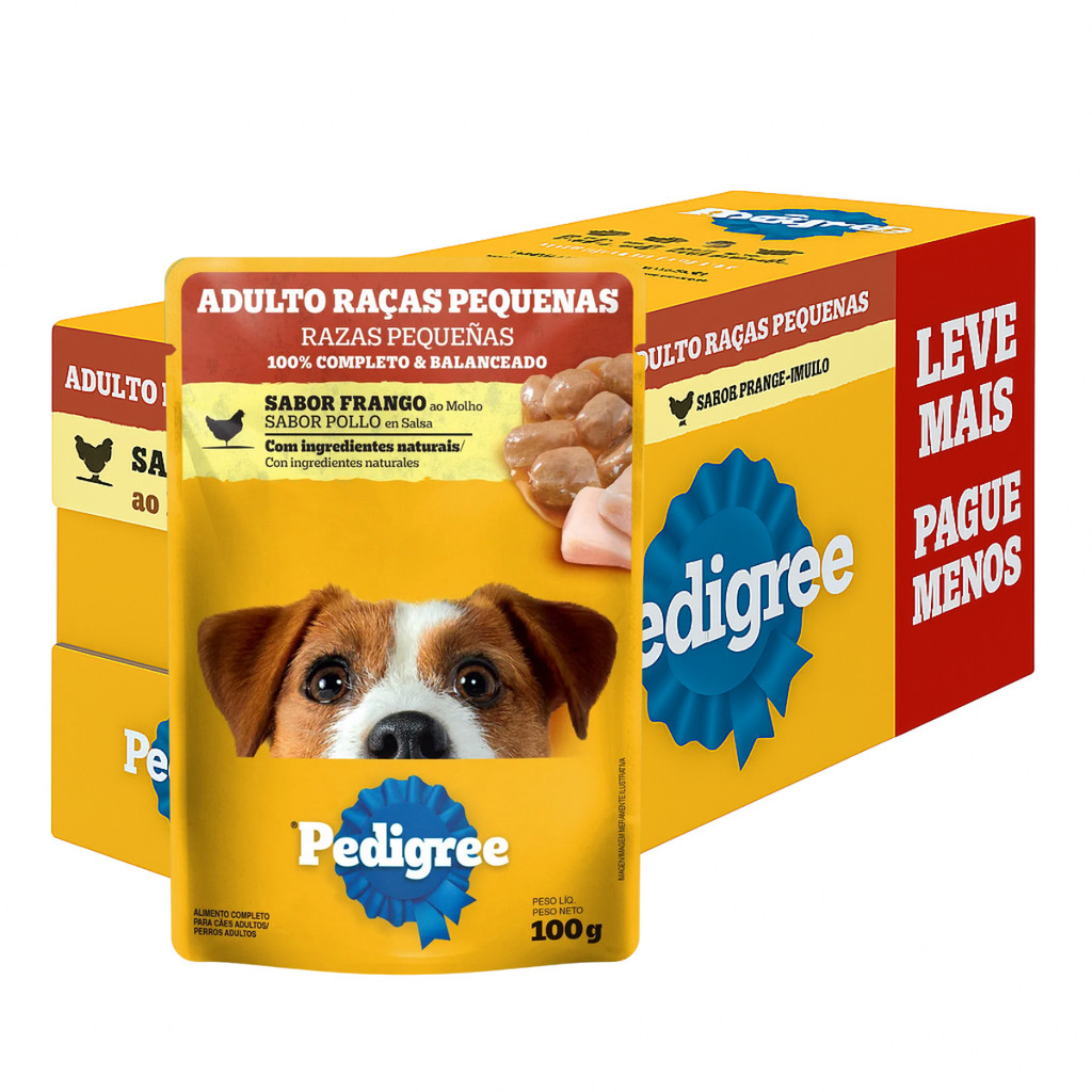 Pedigree Pack Econômico Sache Frango Raças Pequenas 100g