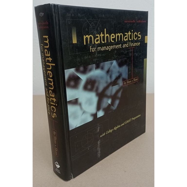 Mathematics For Management and Finance de Stephen P. Shao 8013748