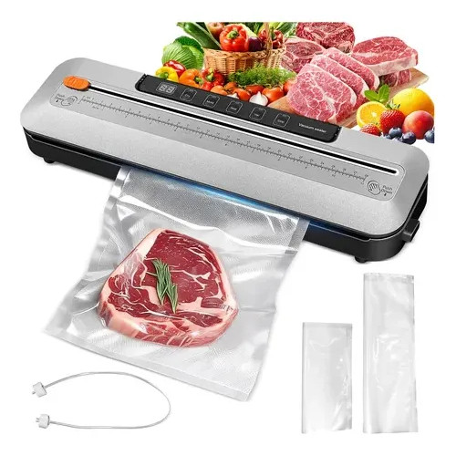 6 em 1 75KPa 127V Seladora a Vácuo com Cortador Integrado Máquina de Embalar Alimentos+10 Sacos
