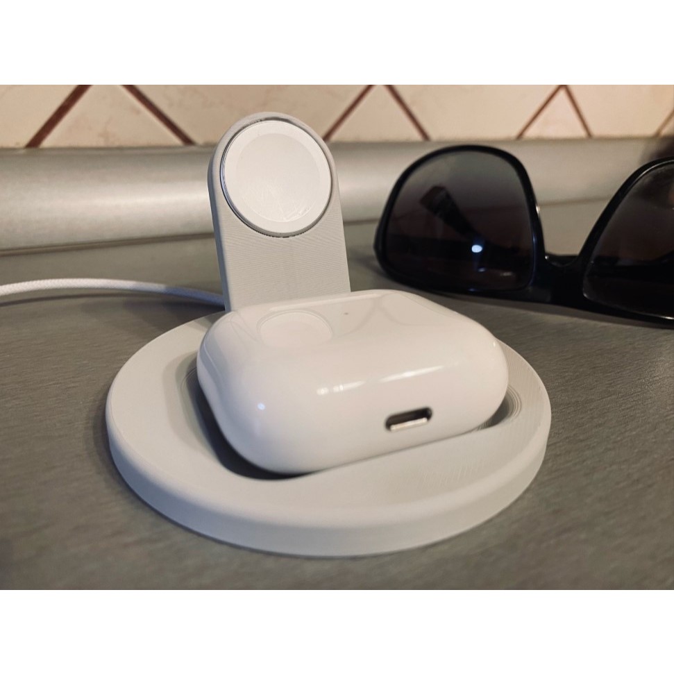 Carregador de Apple Watch com suporte para AirPods