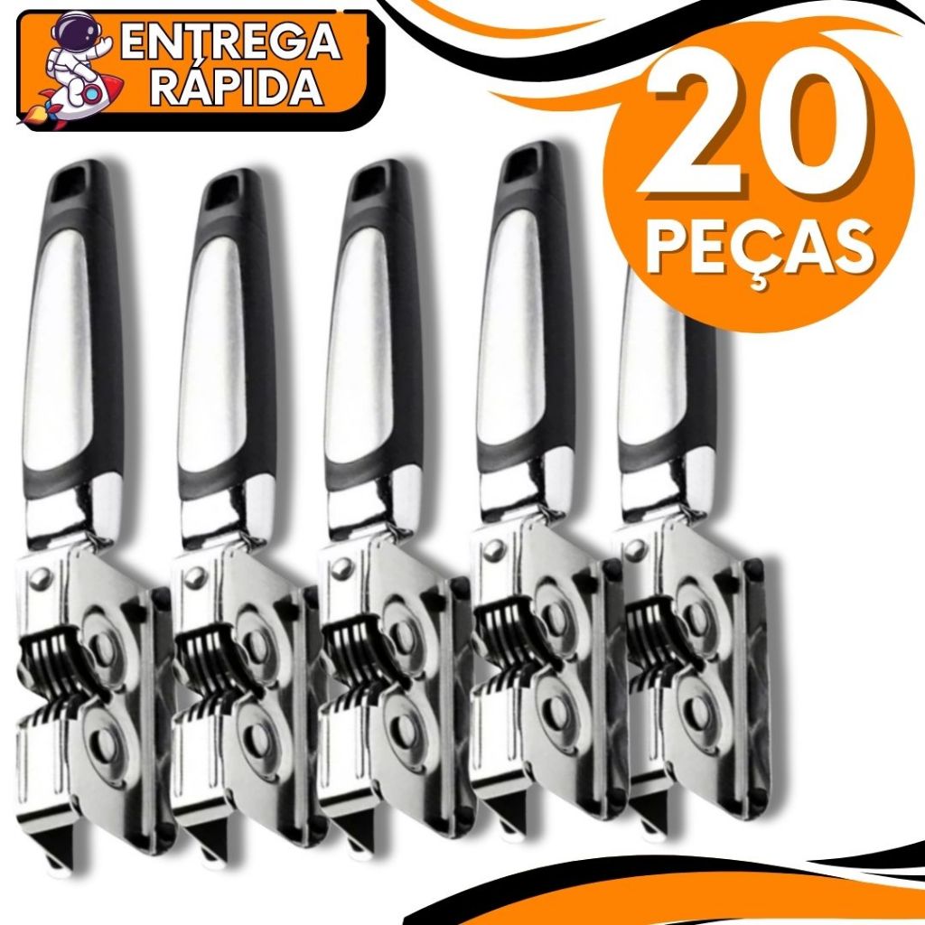 KIT 20 Amolador Afiador de Faca Tesoura Canivete Profissional Inox Resistente para Casa Cozinha Restaurante Bar