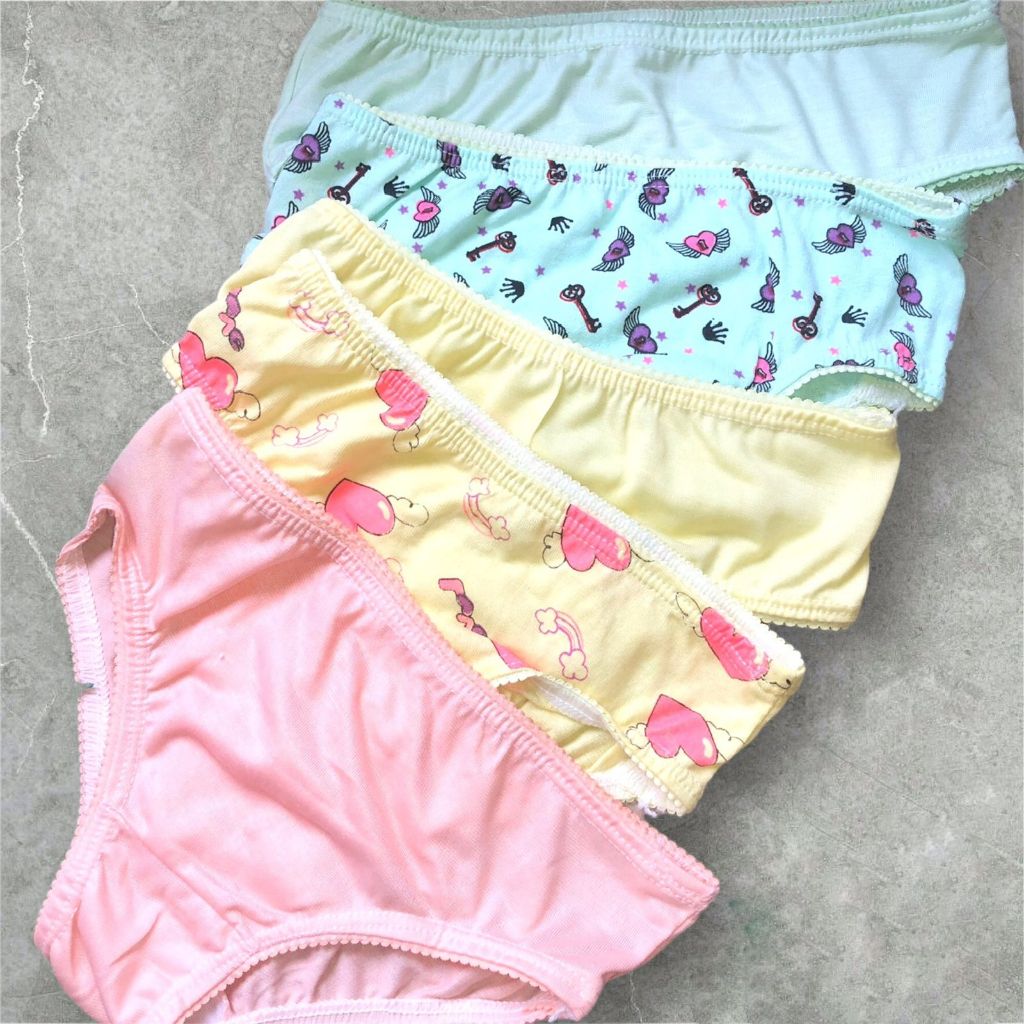 Kit 5 Calcinhas infantil cal menina 100% ALGODÃO