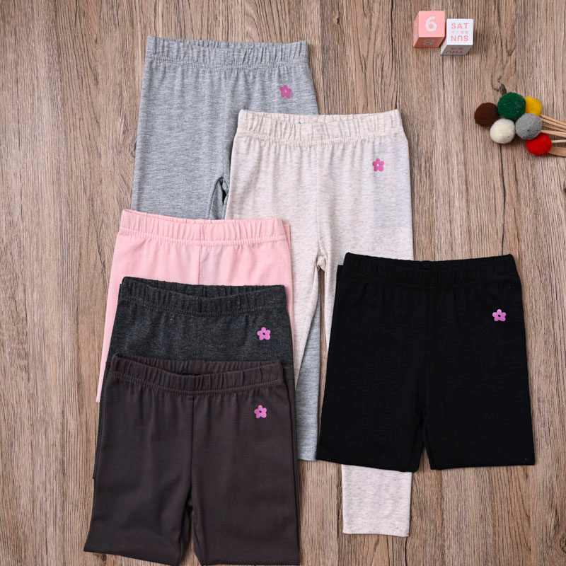 Comércio exterior europeu americano bebê menina primavera outono algodão Super macio Leggings calças casuais meninas cal