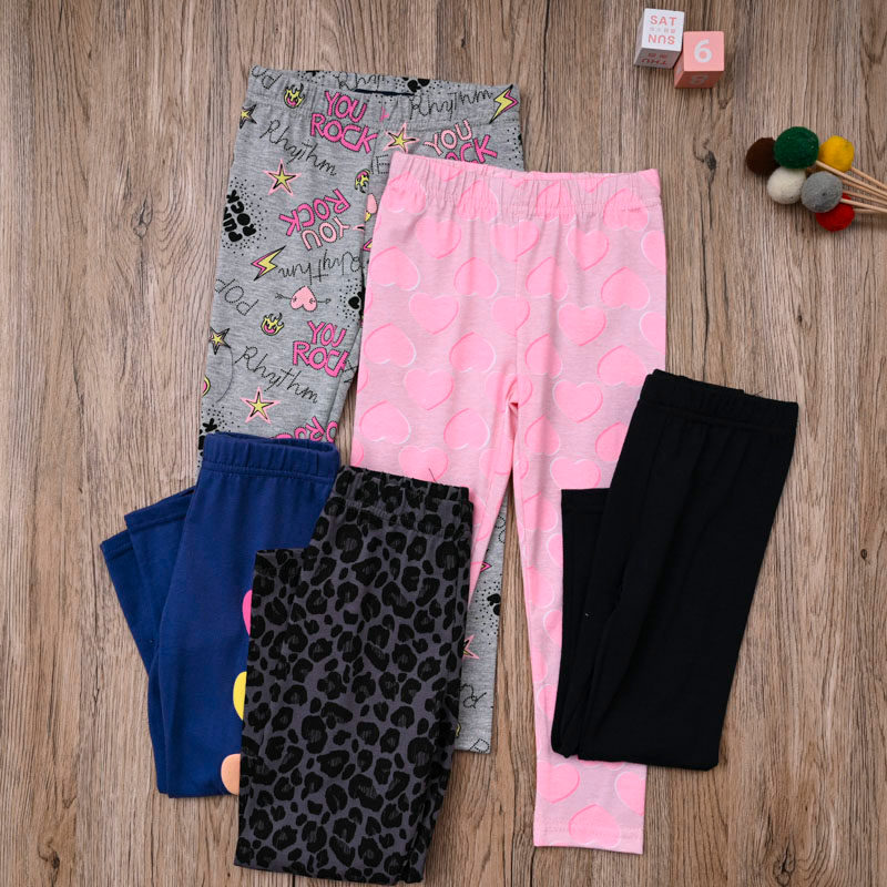 Comércio exterior europeu americano bebê menina primavera outono algodão Super macio Leggings calças casuais meninas cal