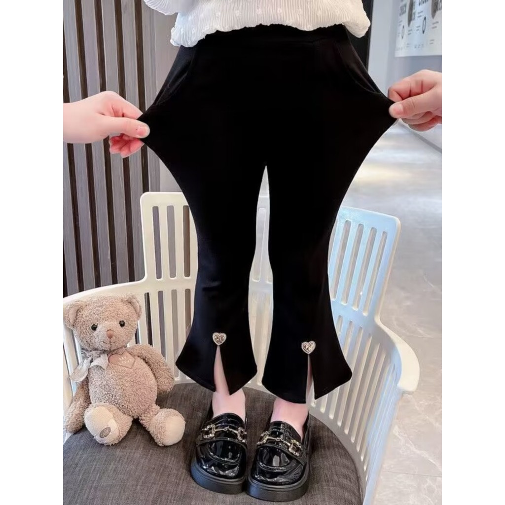 Bebê menina 2024 primavera outono novo estilo médio pequeno crianças versão coreana calças largas menina outono moda cal