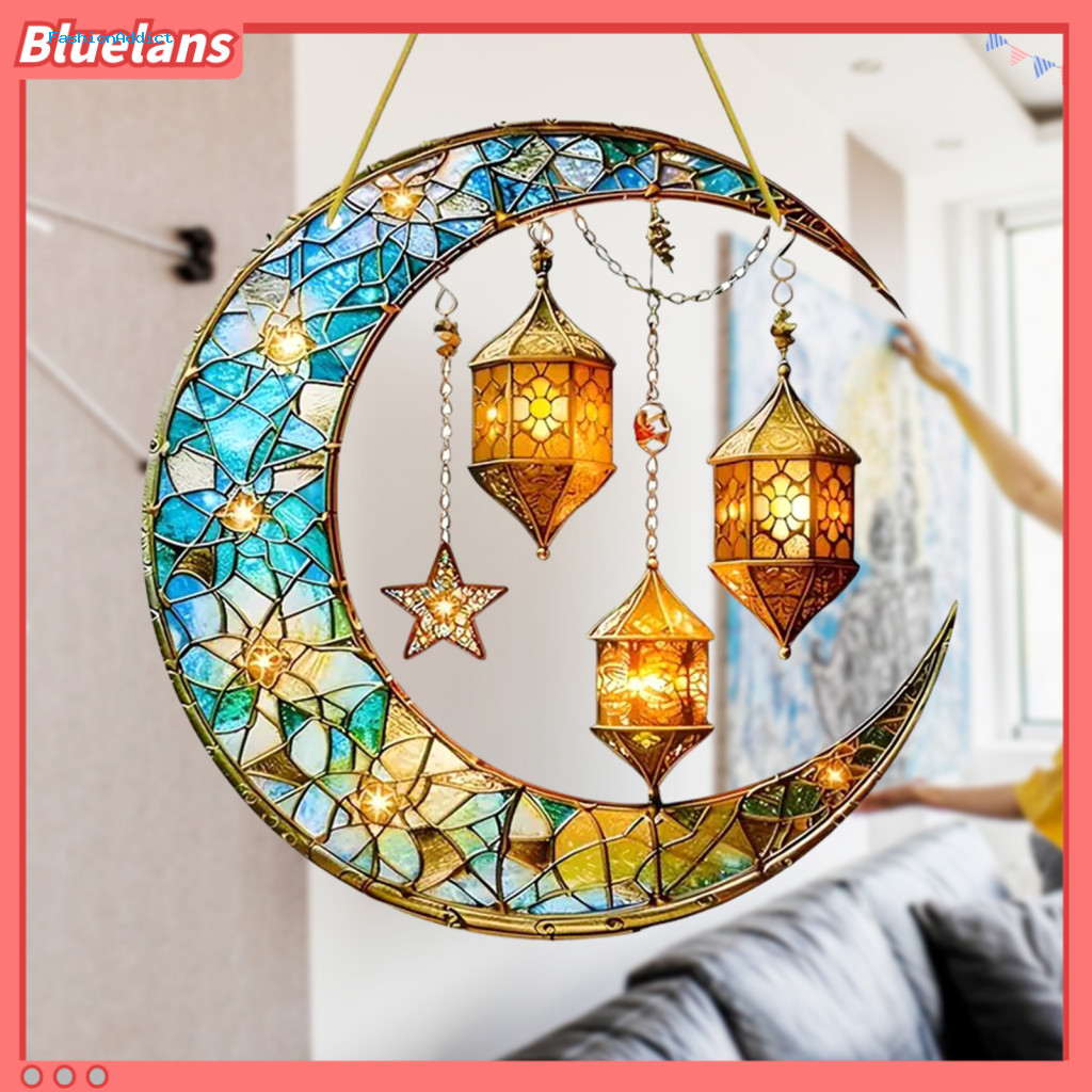 Classic Pattern Door Pendant Acrylic Plaque Decorative Hanging Star Moon Flower Wall Art 2d Bedroom Room Decor Unique Ho