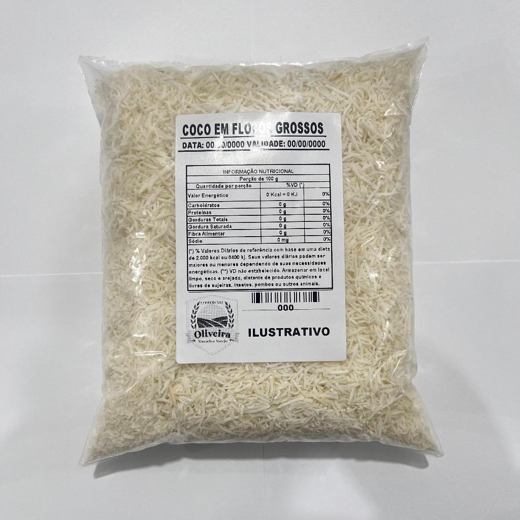 Coco Ralado Flocos Grossos Sem Açúcar 250G
