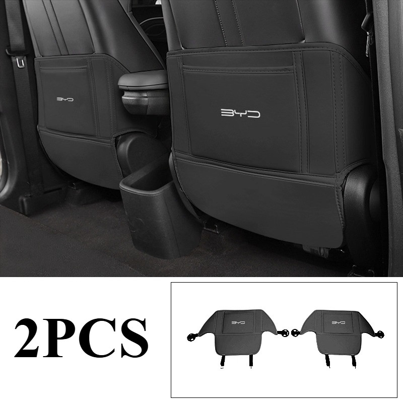 Para BYD Seagull/Dolphin Mini 2023-2025 Protetor De Assento Traseiro Premium PU Couro Kick Pad Sem Necessidade De Ferram