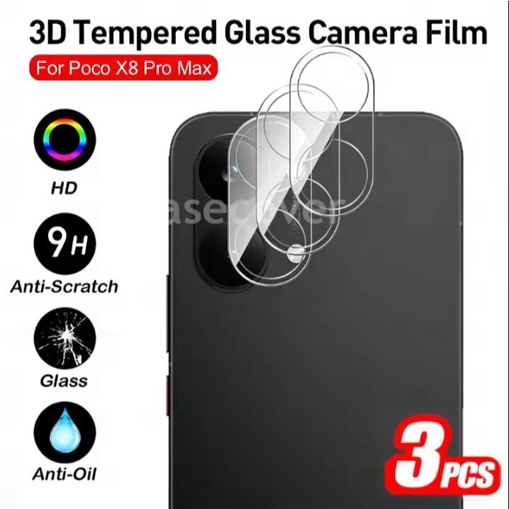 3 Pçs Capa Completa 3D Volta Curva Lente Protetor De Tela Vidro Temperado Câmera Filme Para Xiaomi POCO X8 Pro Max 5G 20