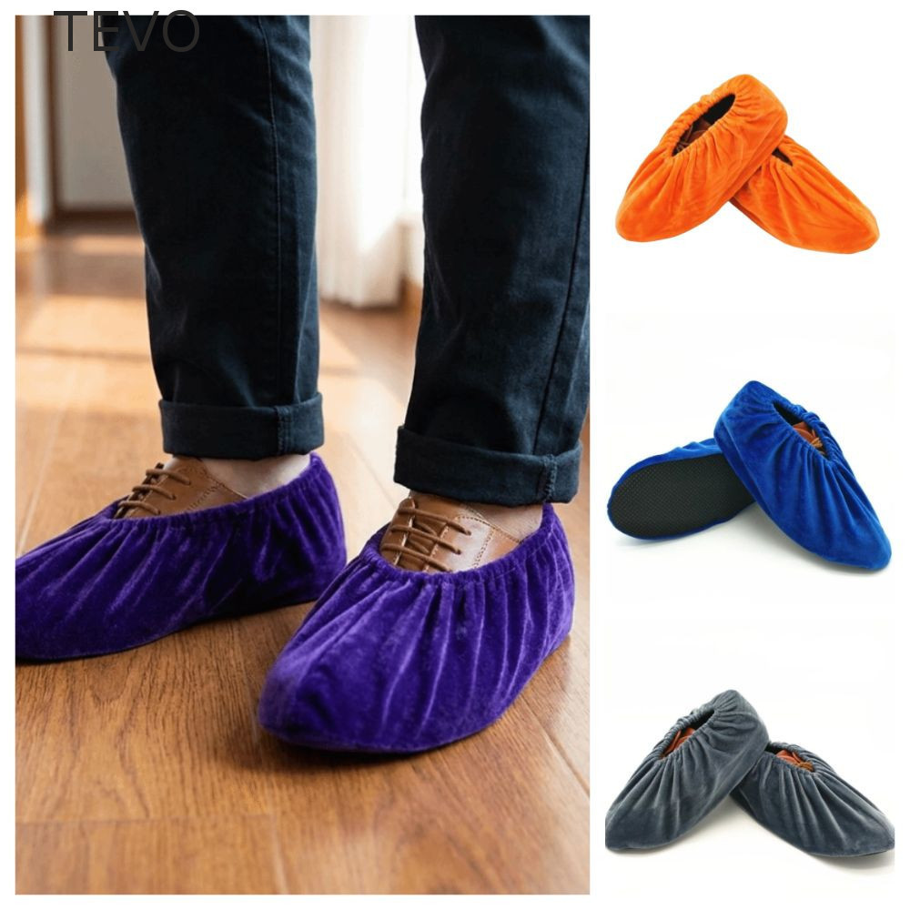 TEVO 3 Pares De Capas Para Sapatos , Protetor De Veludo Antiderrapante , Tecido Curto Anti-Sujeira Durável Elástico
